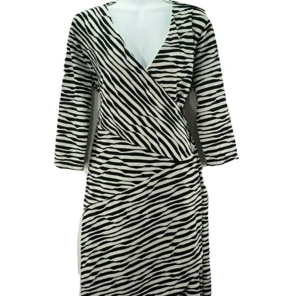 Chicos Womens Sheath Dress Black & White Size 1‎ Te